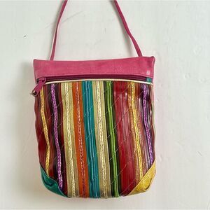 Vintage Sharif Multi Color Leather Shoulder Bag